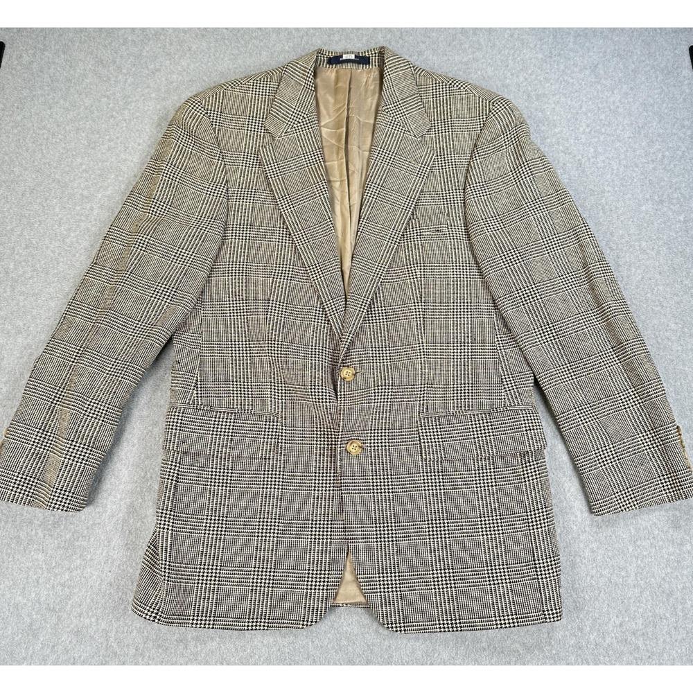 Ralph Ralph Lauren Blazer Sport Coat Mens Large Beige Check Two Button Canada